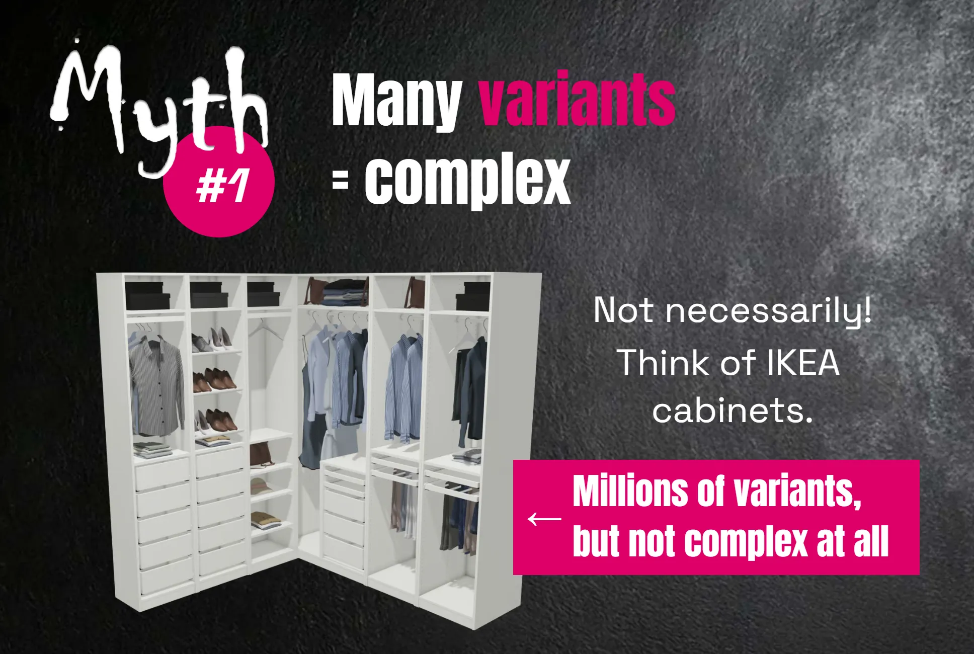 Myth #1: Many variants = complex — Millions of variants, but not complex at all